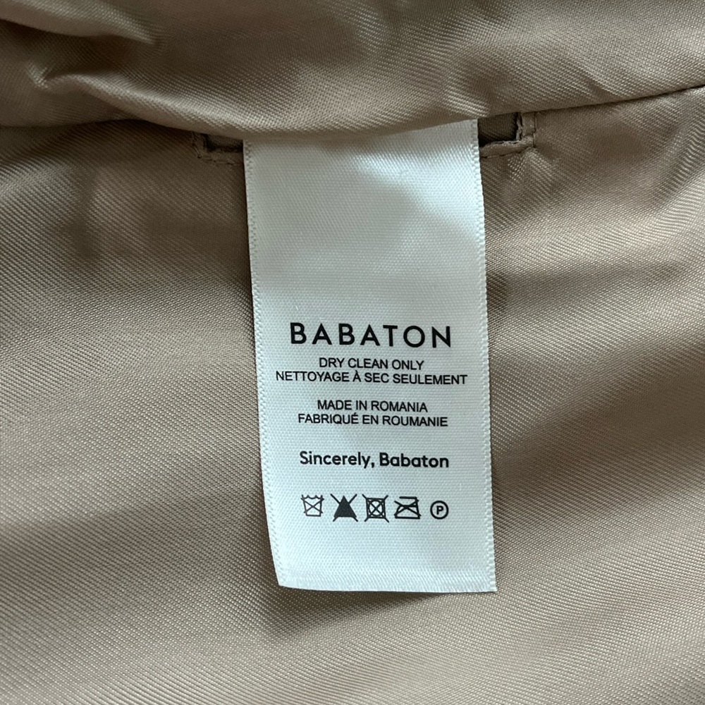 Aritzia Babaton O'hara Wool New Camel/Tan Formal Evening Business Trench Coat S - Picture 15 of 16